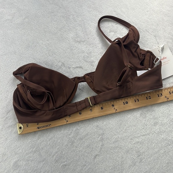 NWT Andie Brown M The Sicily Top Espresso Wire Bikini Swim Top - Picture 4 of 8
